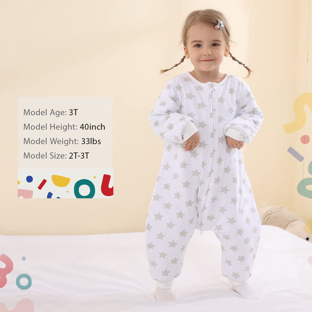 HOMEAL Sleep Sack with legs design lets toddlers walk safely while staying warm