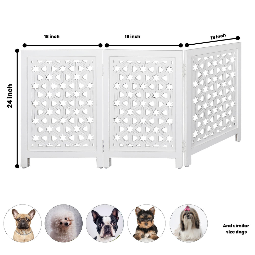 Homebia Designs freestanding pet gate no installation required.