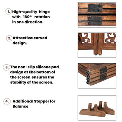 Homebia Designs decorative wooden pet gate freestanding-setup, no-installation placement across stairs or openings.