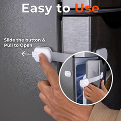 HomeBrella cabinet locks on a drawer illustrate secure closure and multipurpose use.