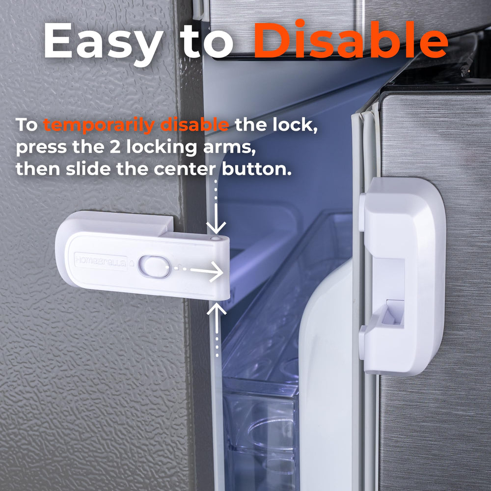 HomeBrella fridge lock package includes two locks for family safety