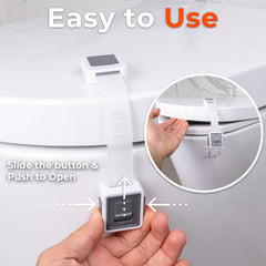 HomeBrella lock mechanism close-up with easy slide-release