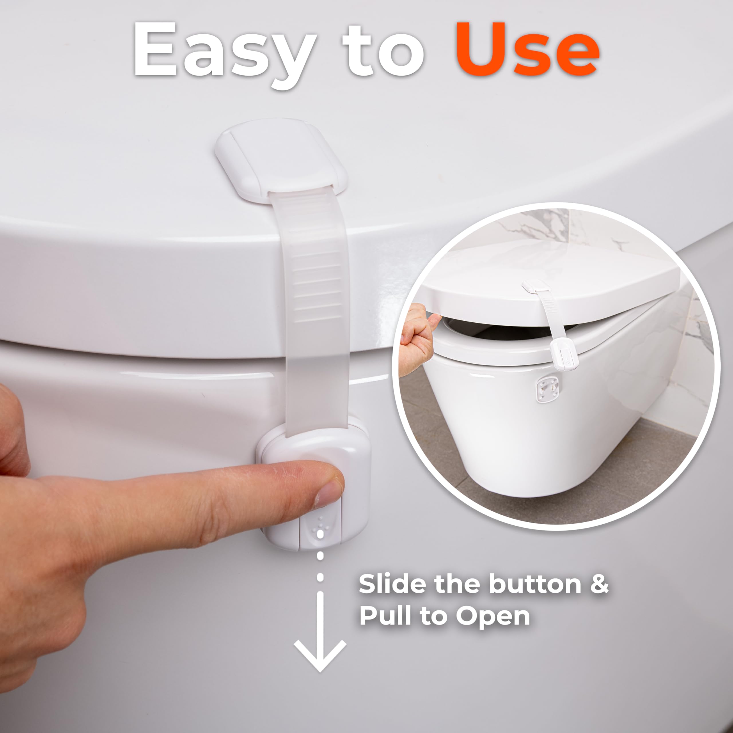 HomeBrella universal-fit latch on round and elongated seats