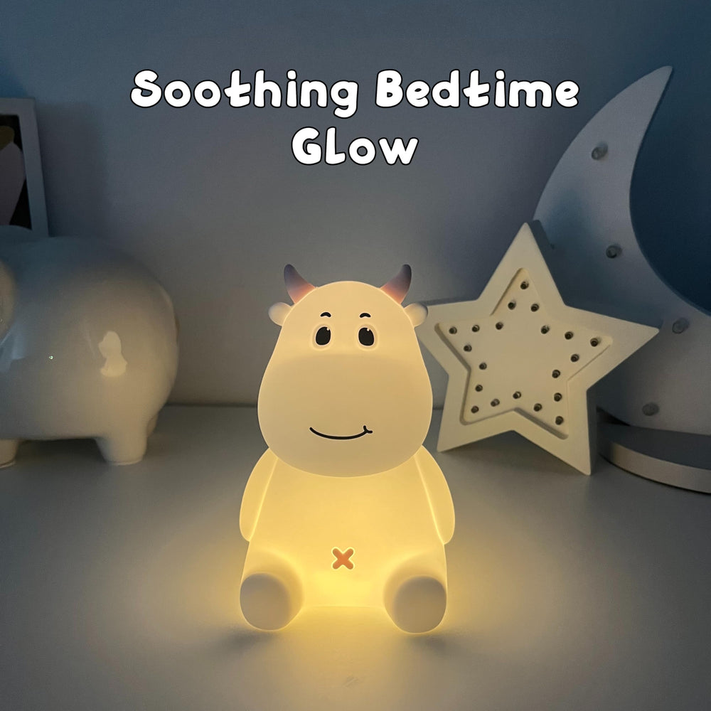 HomeCozi Cute Cow Night Light RGB color modes provide playful ambience options