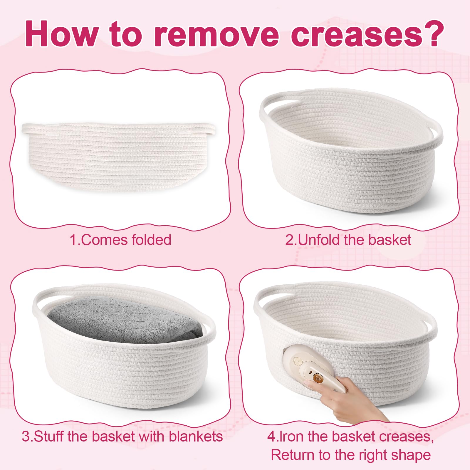HomeGuSu baby gift basket care instructions emphasize simple cleaning.