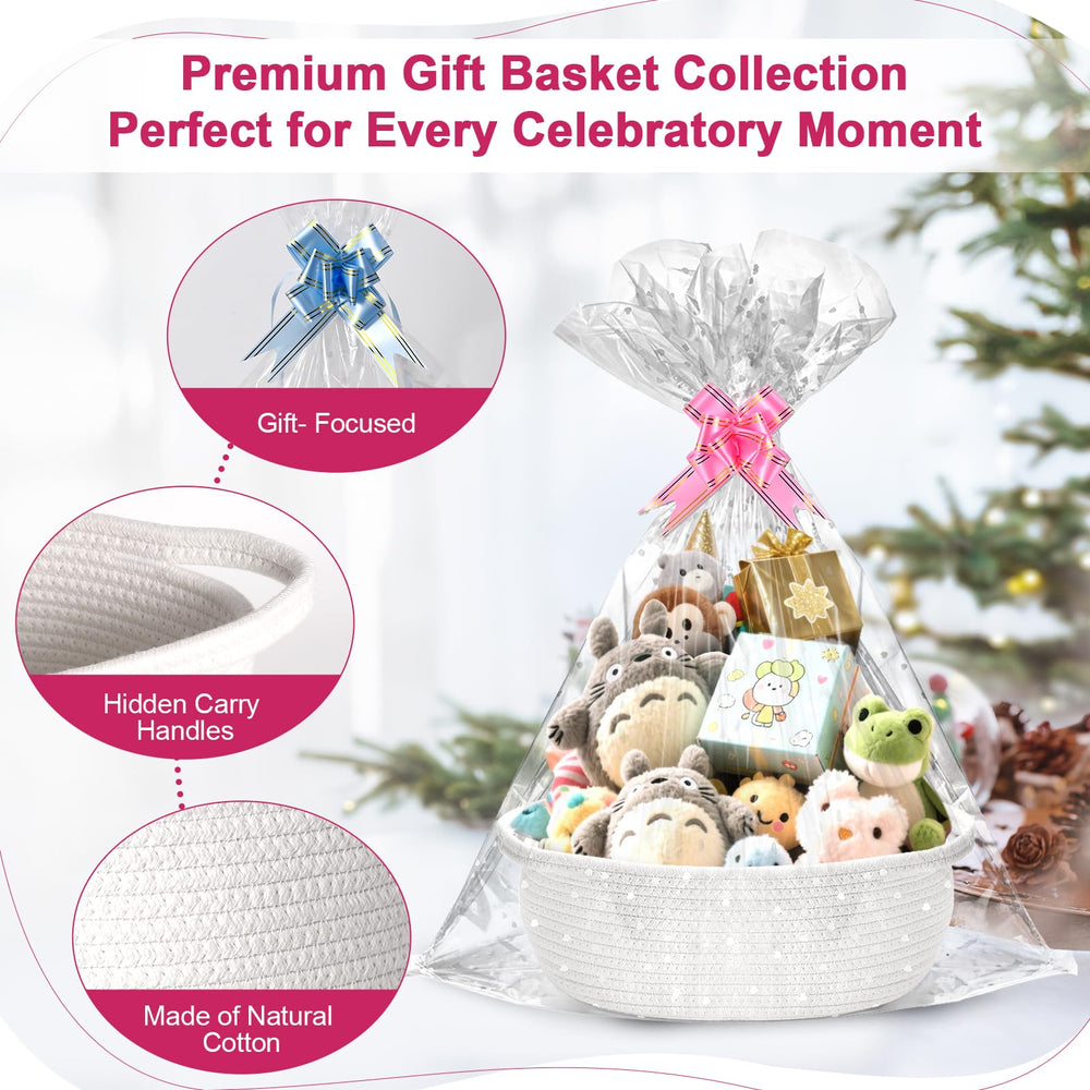 HomeGuSu baby gift basket multipurpose storage keeps toys and books tidy.