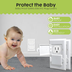 Homeify white outlet covers easy install to improve safety across rooms