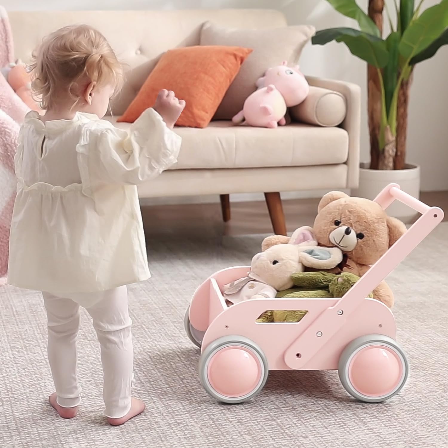 HOMEKOL wooden baby walker assembly instructions for quick setup