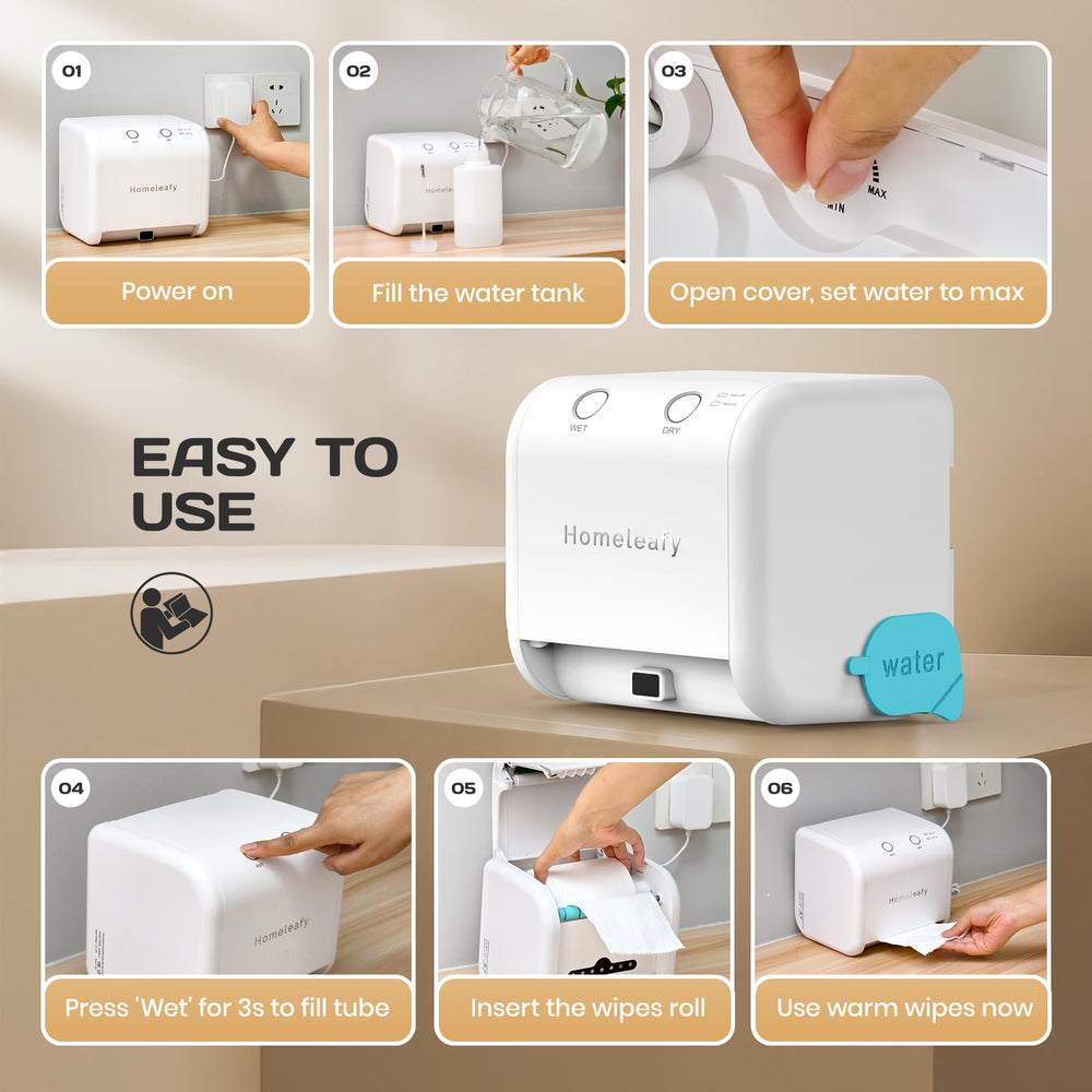 Homeleafy clean-white-design blends with any decor while keeping wipes ready.