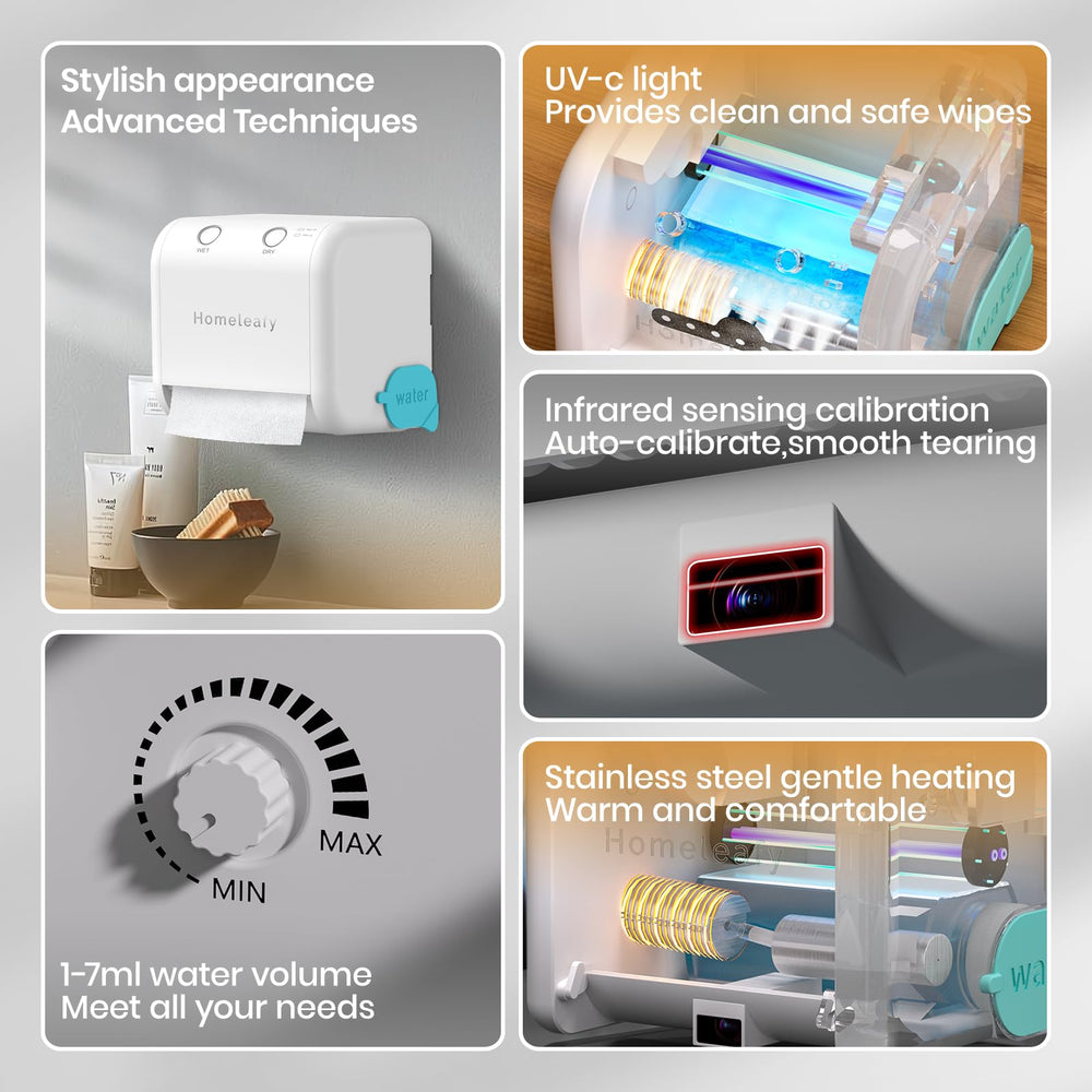 Homeleafy infrared-mist-control delivers adjustable moisture for wipes.