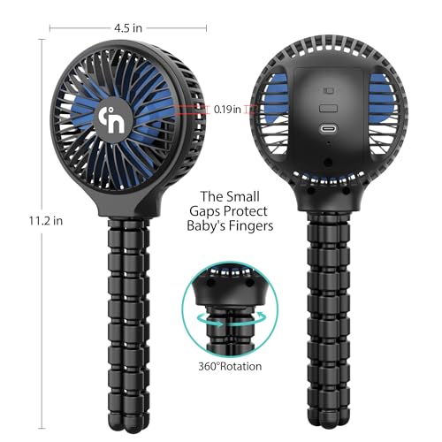 HomeLifairy stroller fan three speeds for gentle or strong breeze.