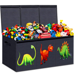 HOMEMARVEL toy chest large dimensions helps organize stuffed animals with easy access.