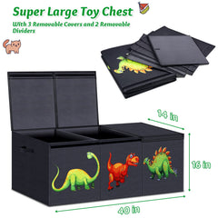 HOMEMARVEL toy chest foldable design saves space when not in use.