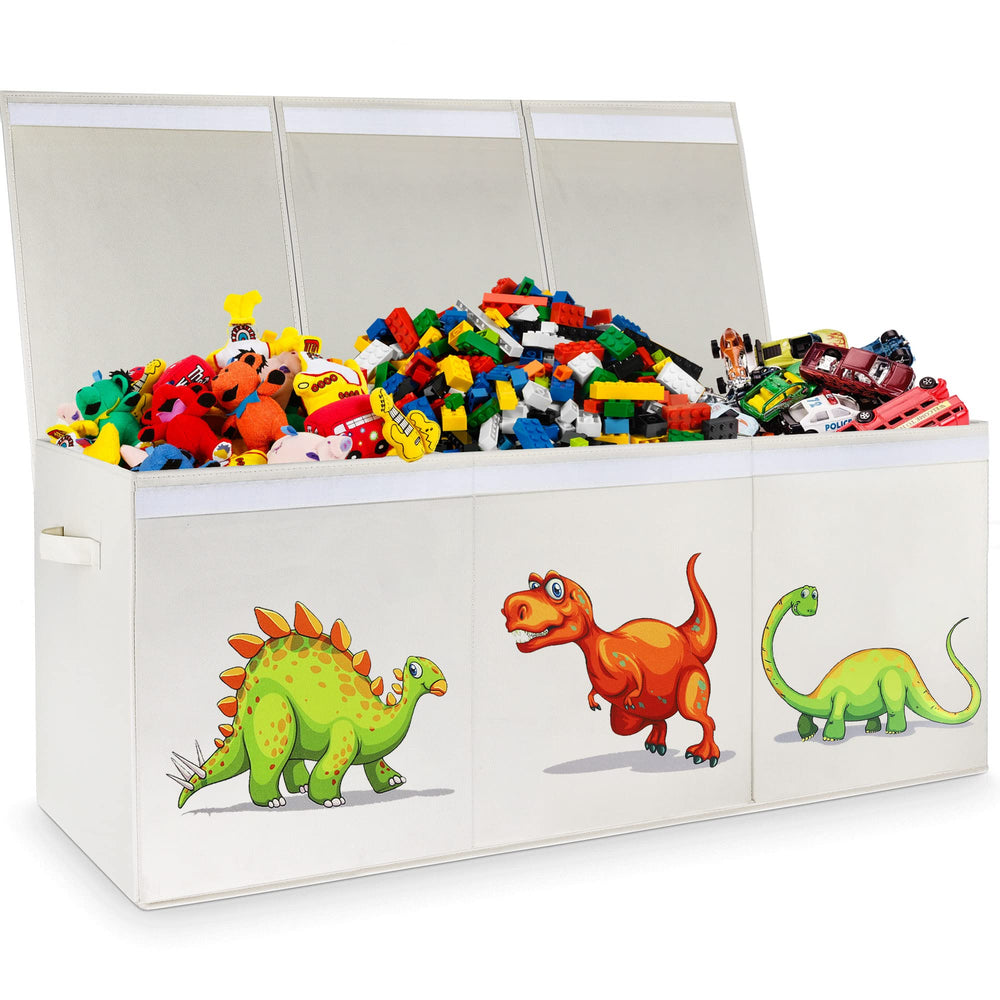 HOMEMARVEL toy chest with oxford fabric exterior for durable kids' storage.