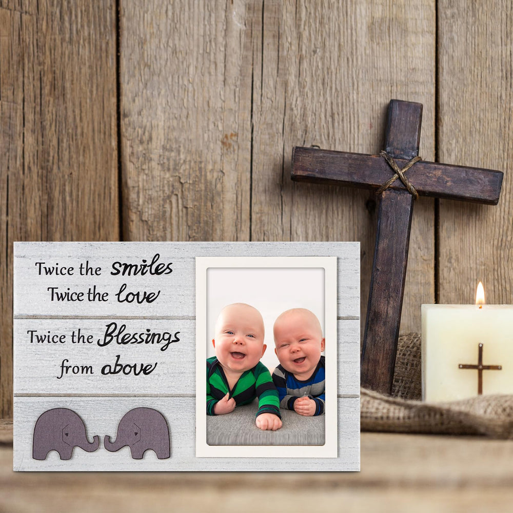 Homeny 4x6 frame thoughtful gift for twins mom at baby shower