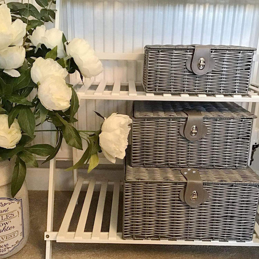 Homepeaz basket in living room offering easy access and tidy surfaces