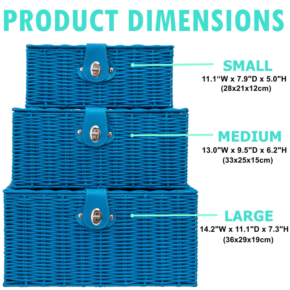 Homepeaz large, medium, small baskets help declutter closets.