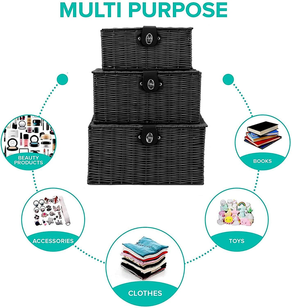 Homepeaz large woven basket highlighting durable frame and space capacity