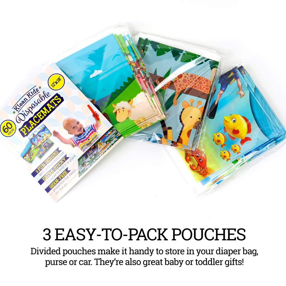 HomeWorthy animal-design placemats engage kids with animal sounds and color recognition.