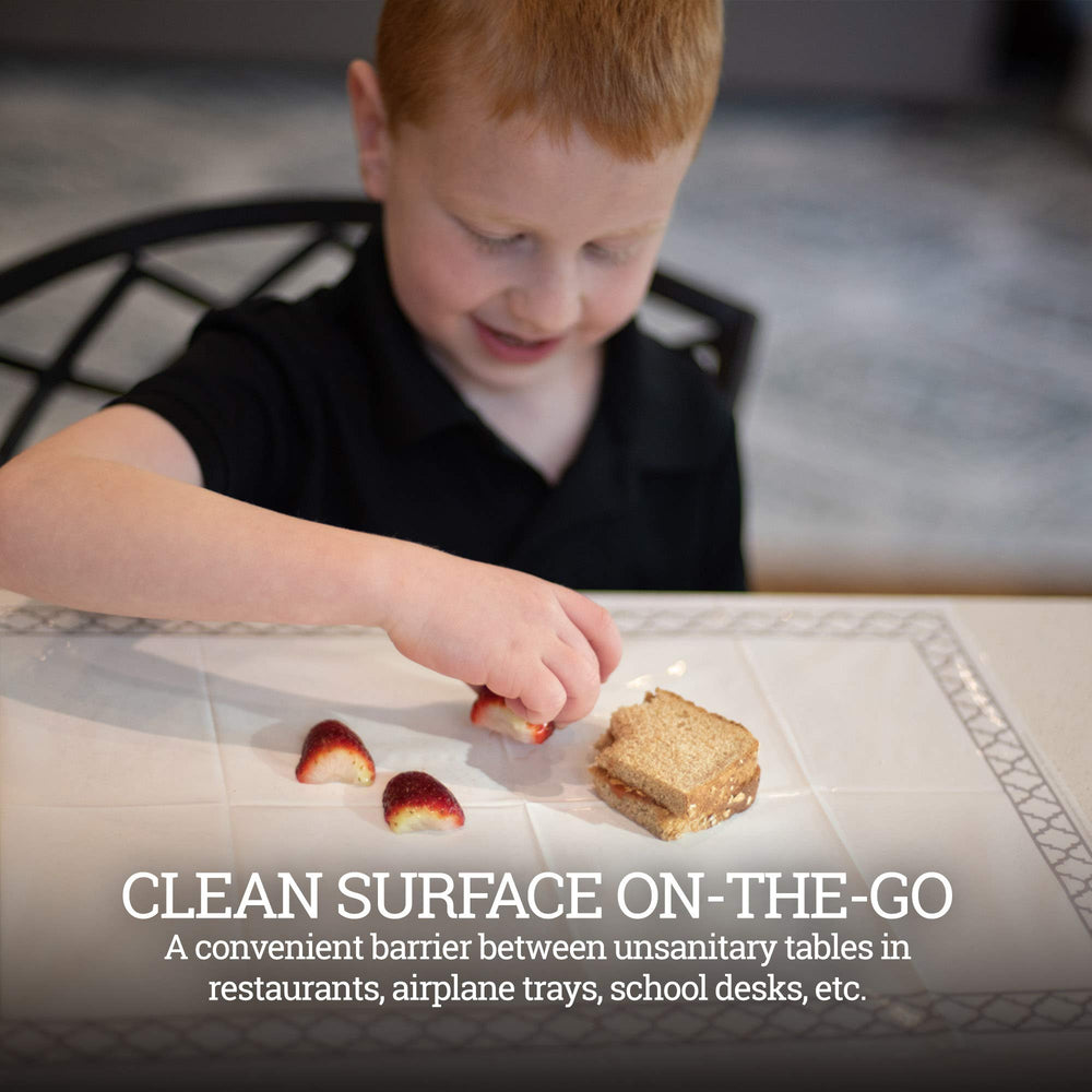 HomeWorthy placemats on a table during kids meal for spill protection