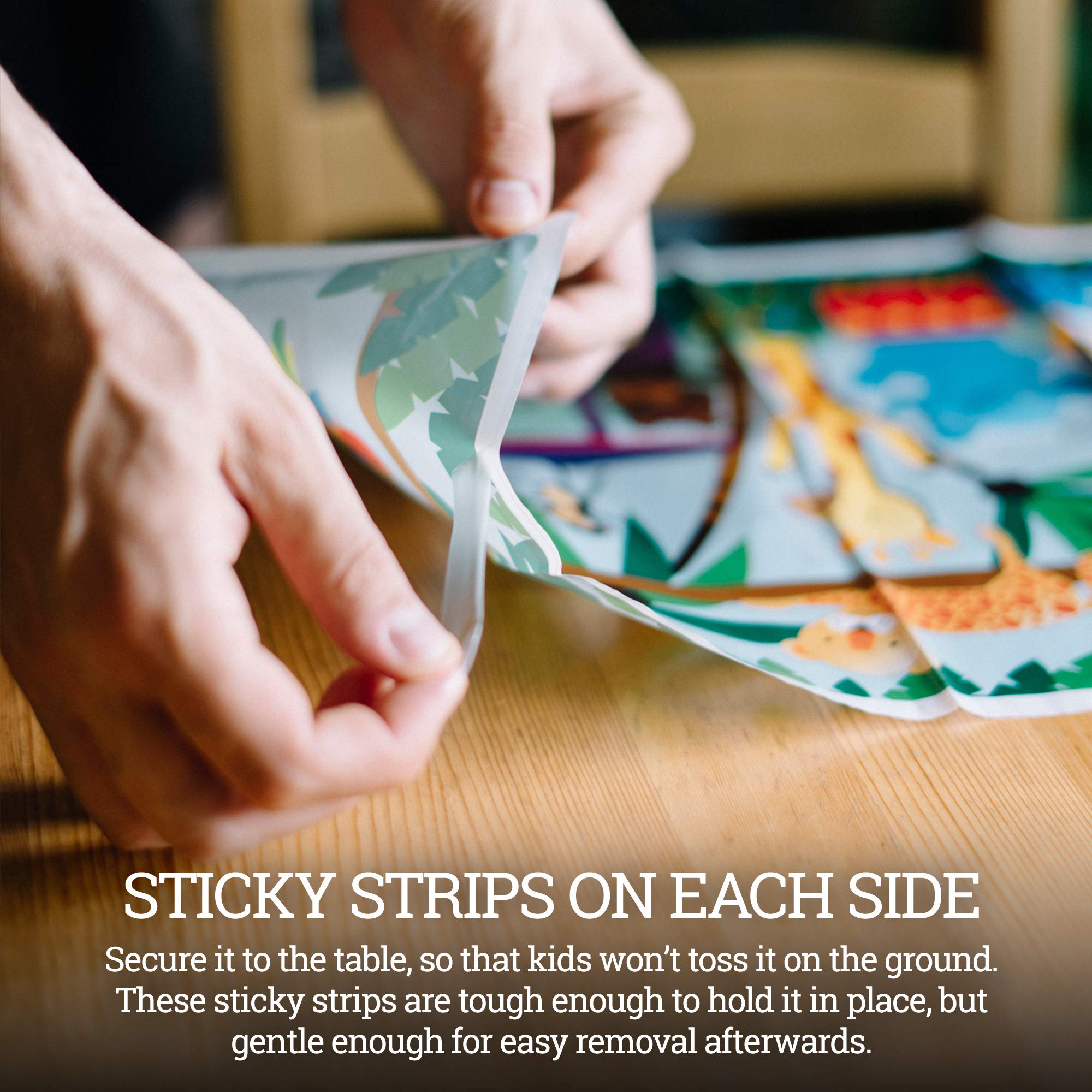 HomeWorthy three-design pack keeps animal-themed placemats organized for quick meals.
