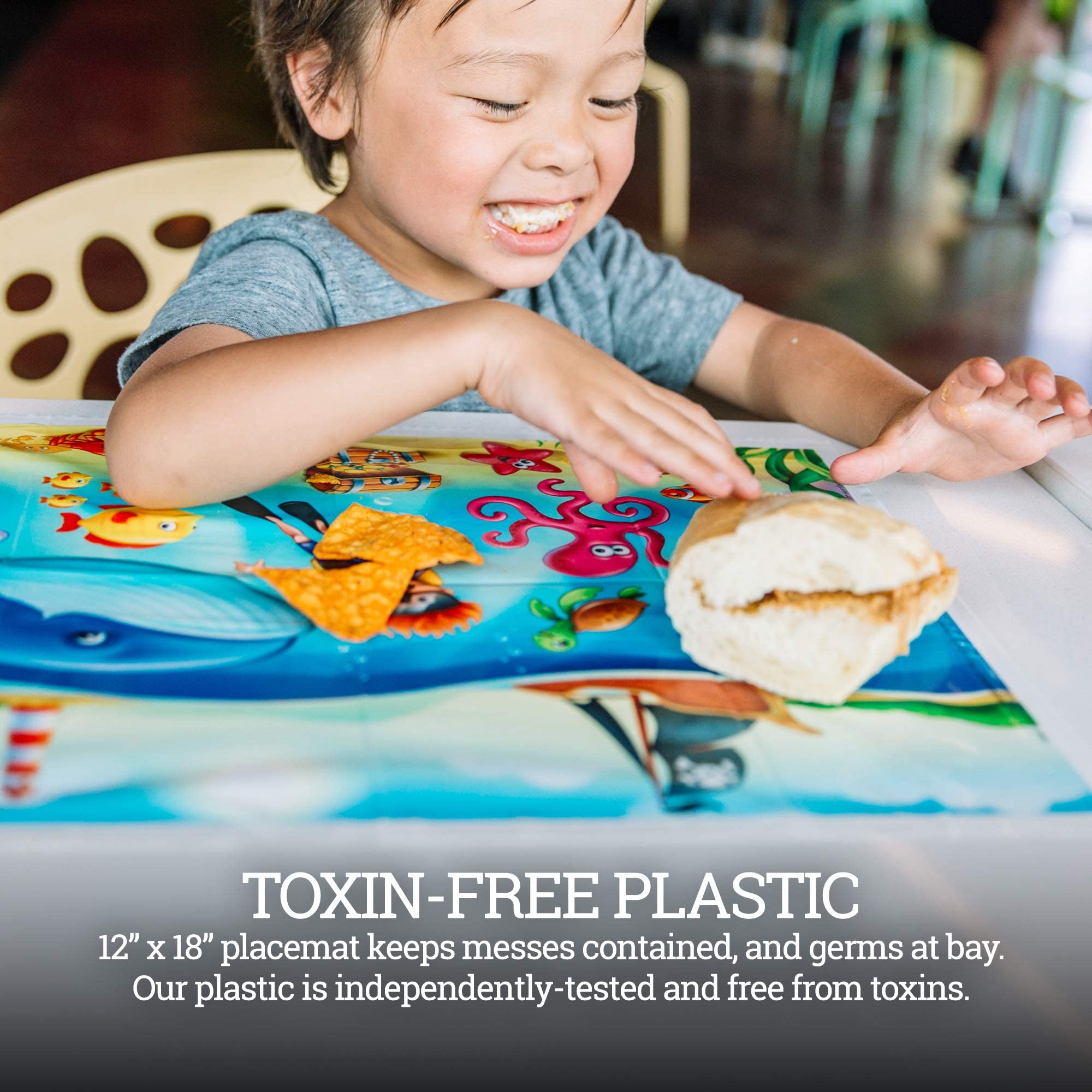 HomeWorthy placemats designed for stress-free travel and restaurant table protection.
