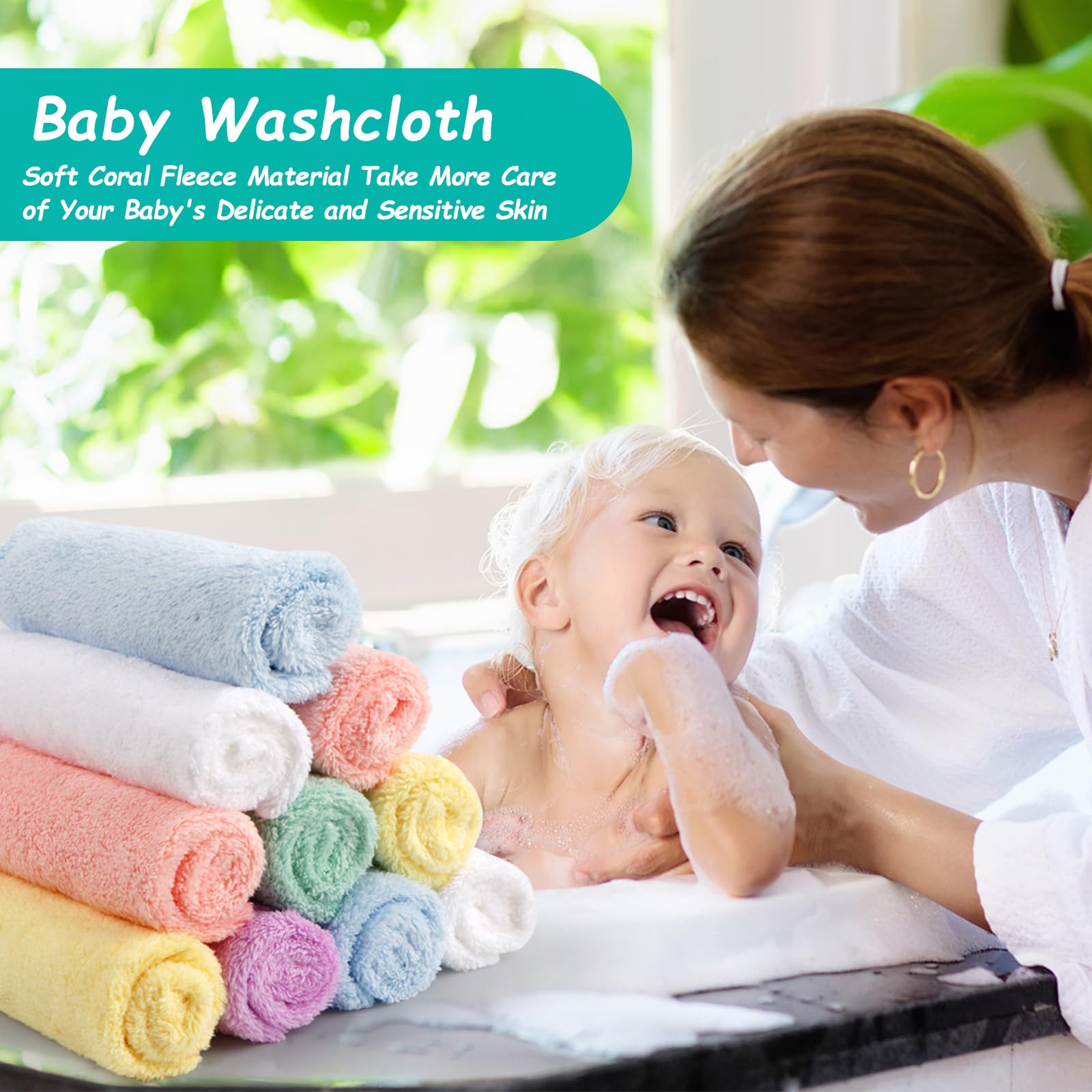 HOMEXCEL washcloths are highly absorbent and fast-drying for quick cleanups.