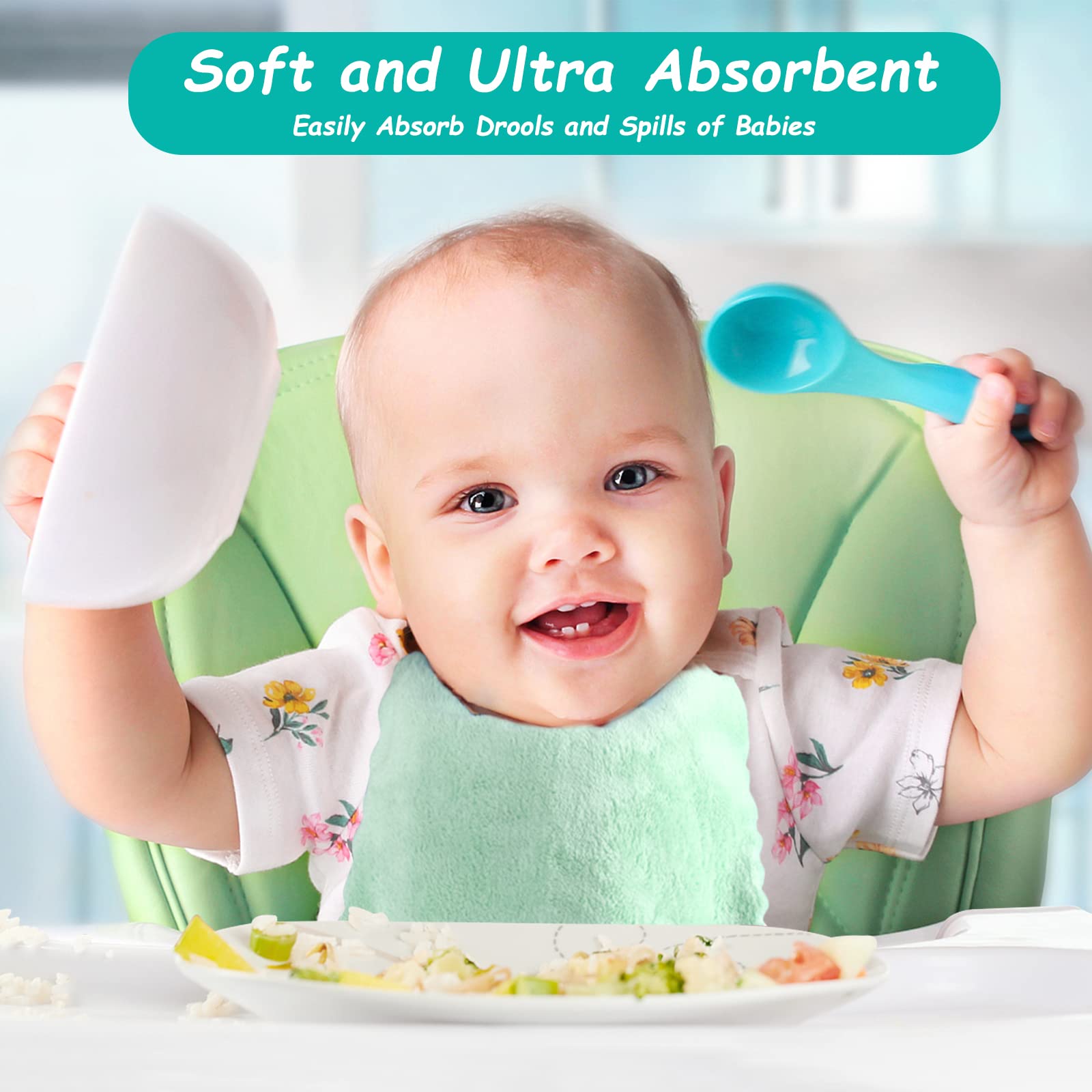 HOMEXCEL burp cloth and washcloth multipurpose setup