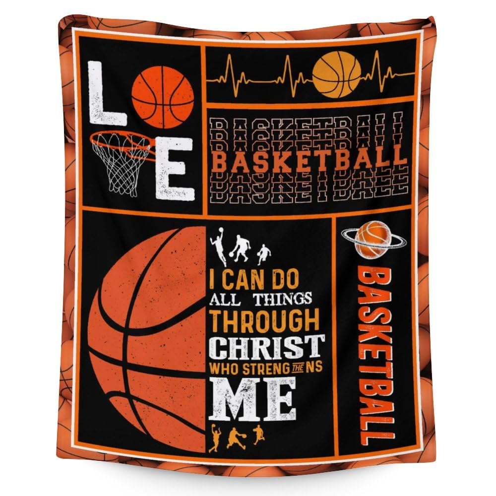 Homexzdiy basketball blanket closeup shows soft flannel texture for cozy warmth.