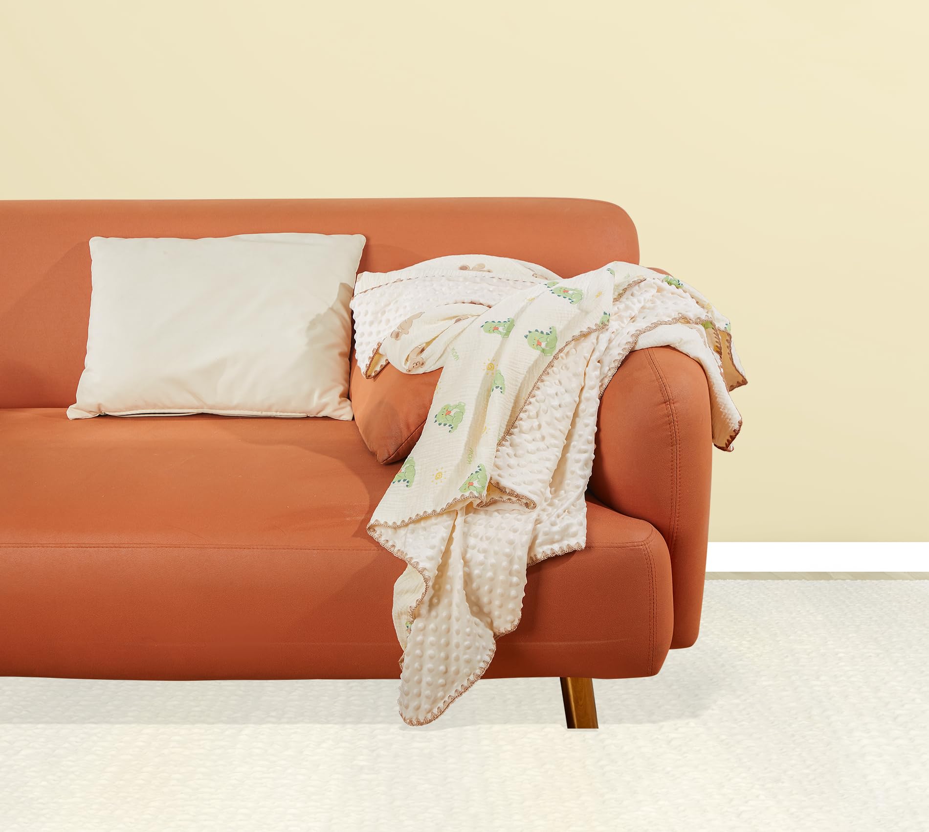 HomeyHues baby blanket machine washable for easy cleanup after messes