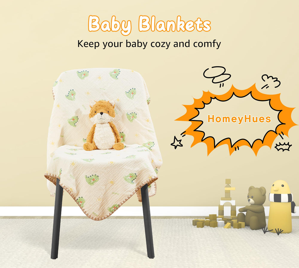 HomeyHues baby blanket soft 3D-dotted side inviting tactile exploration