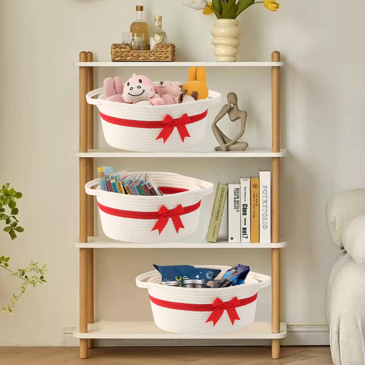 HomeyPine baby-toy-basket-woven-rope: soft, safe storage for nursery toys.