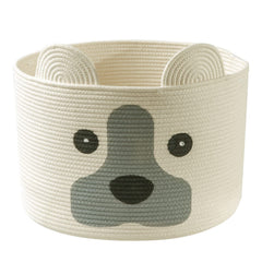 HomeyPine dog-shaped basket side view showing easy transport handles