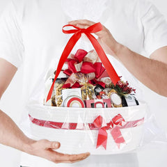HomeyPine rope-storage-basket-handle-white: easy to carry storage for shelves and nurseries.