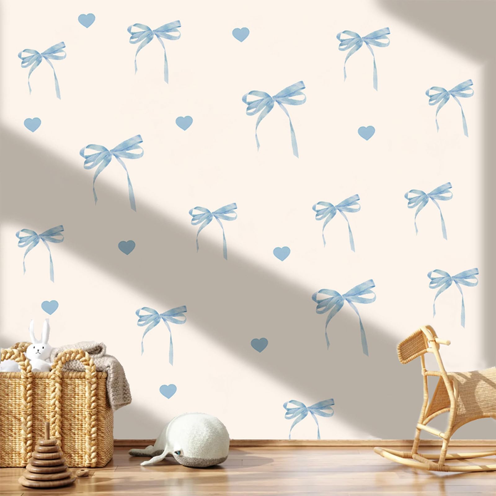 Homie Finds blue bow wall stickers pack 90pcs for a playful bedroom upgrade