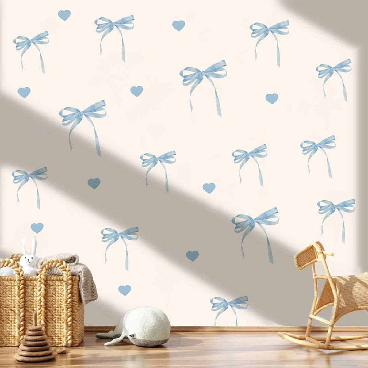 Homie Finds blue bow wall stickers pack 90pcs for a playful bedroom upgrade