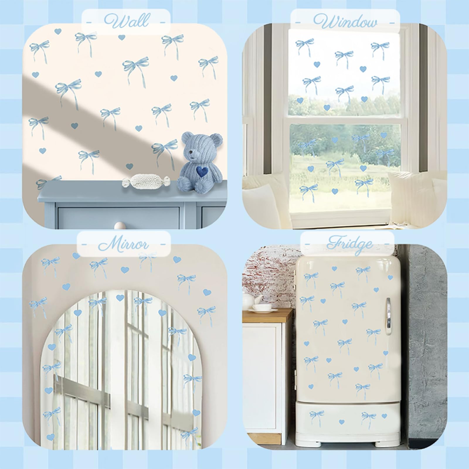 Homie Finds waterproof bow wall art endure daily use in bedroom or nursery