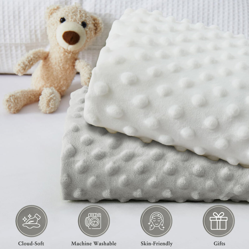 Homiest changing pad cover white-light-blue offers breathable texture ideal for sensitive skin.
