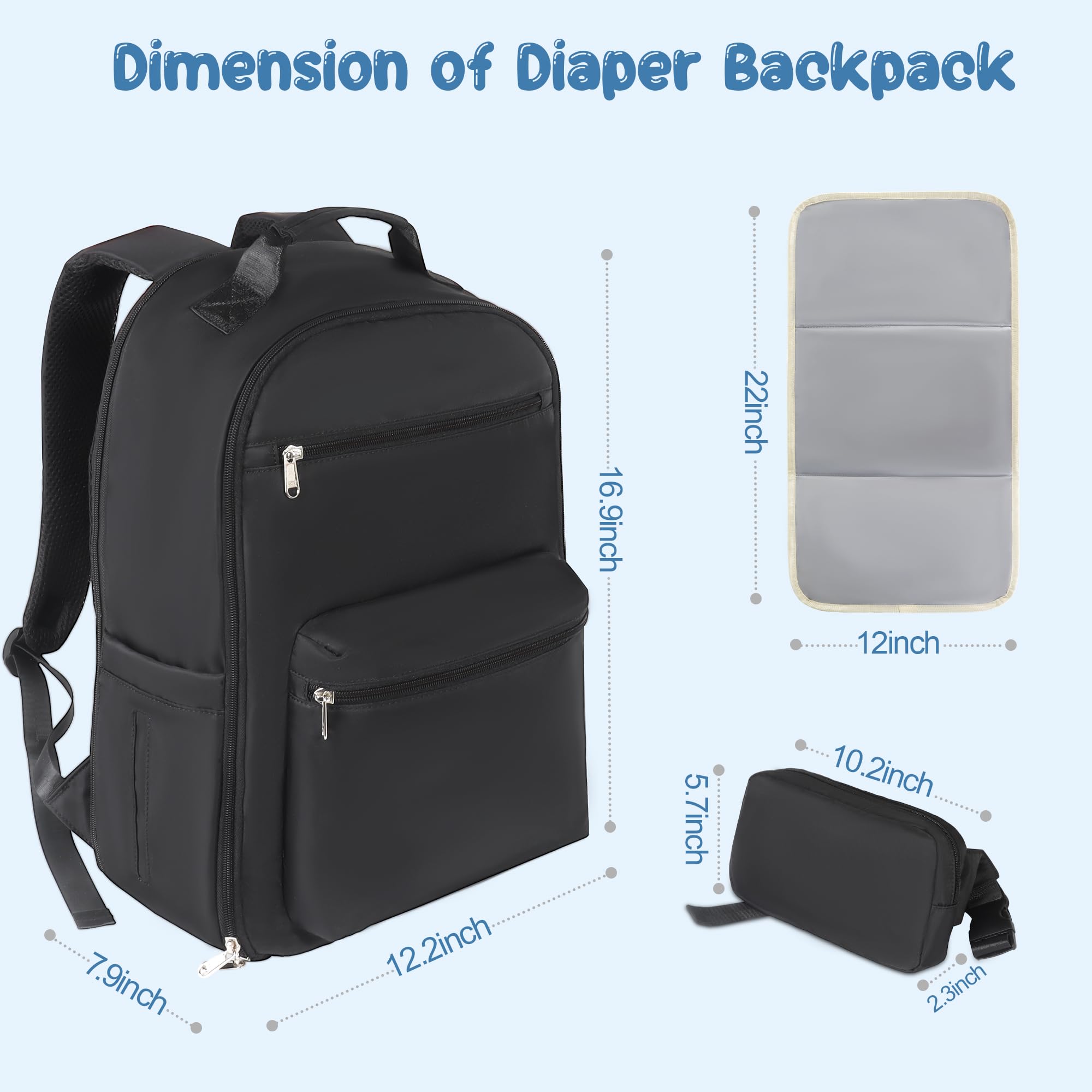 HOMIGLAM lightweight diaper bag reduces shoulder strain during long days out.