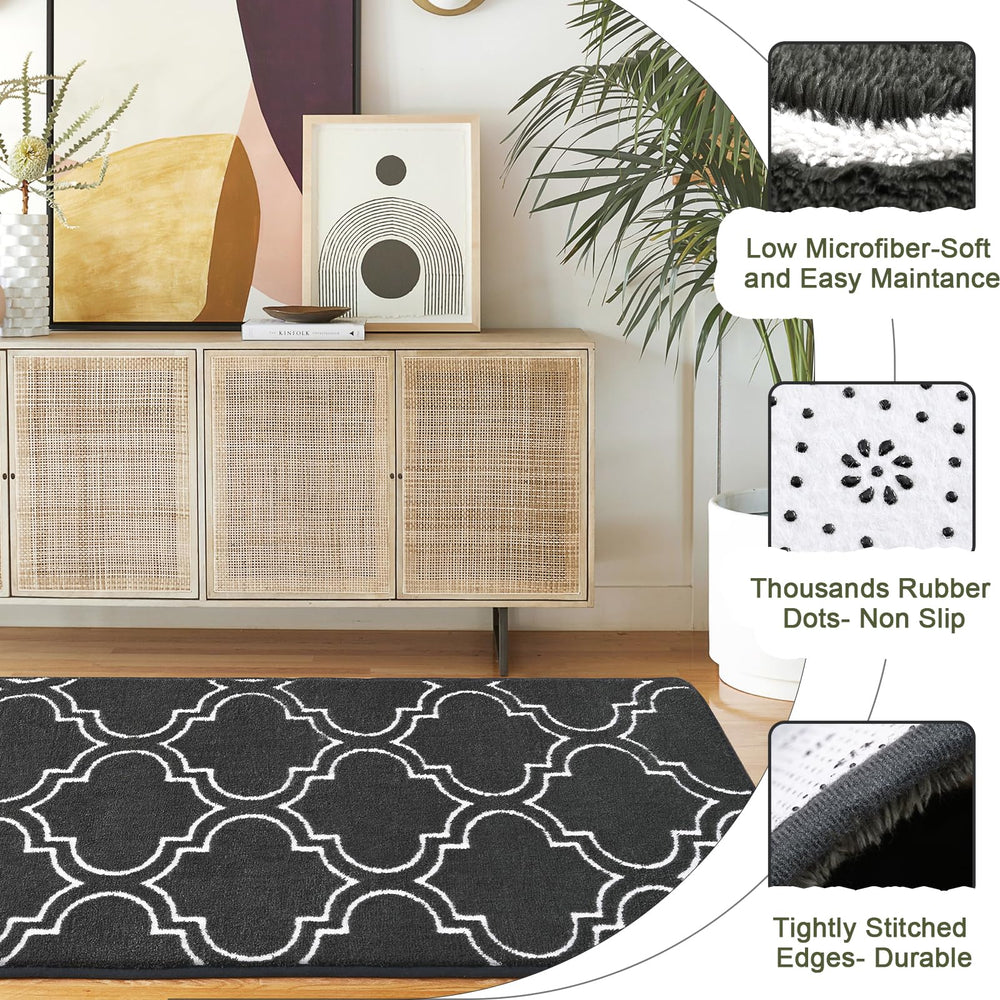 HOMORE 2x6 runner rug with durable backing for non-slip stability