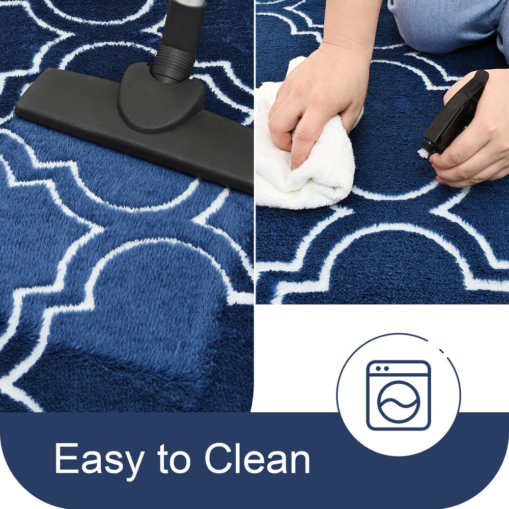 HOMORE easy-clean rug; vacuum and blot spills with a dry cloth.