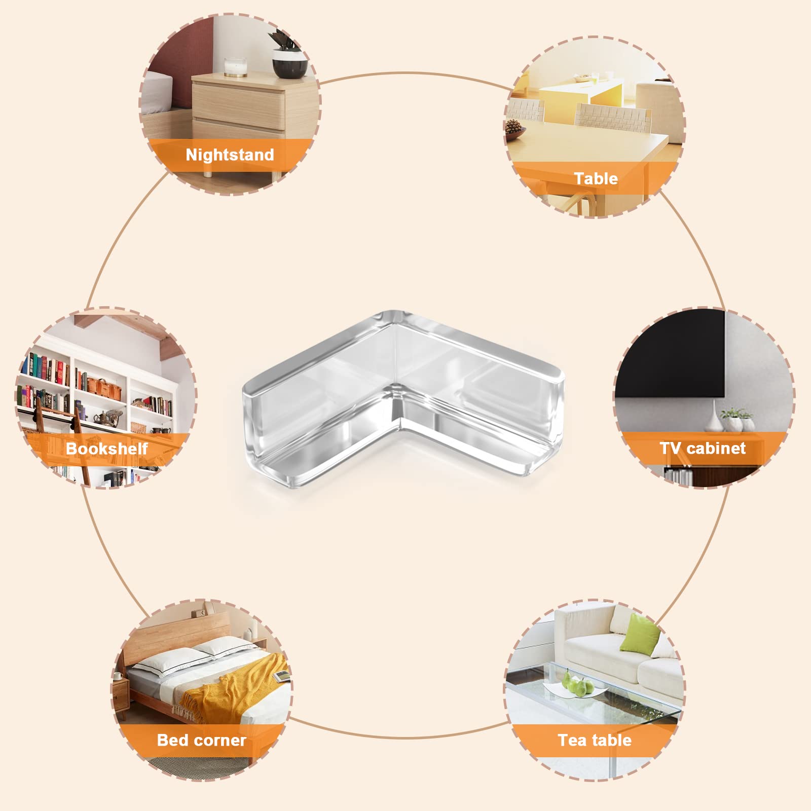 HOMREALM easy-install corner guards with peel-and-stick for fast babyproofing.