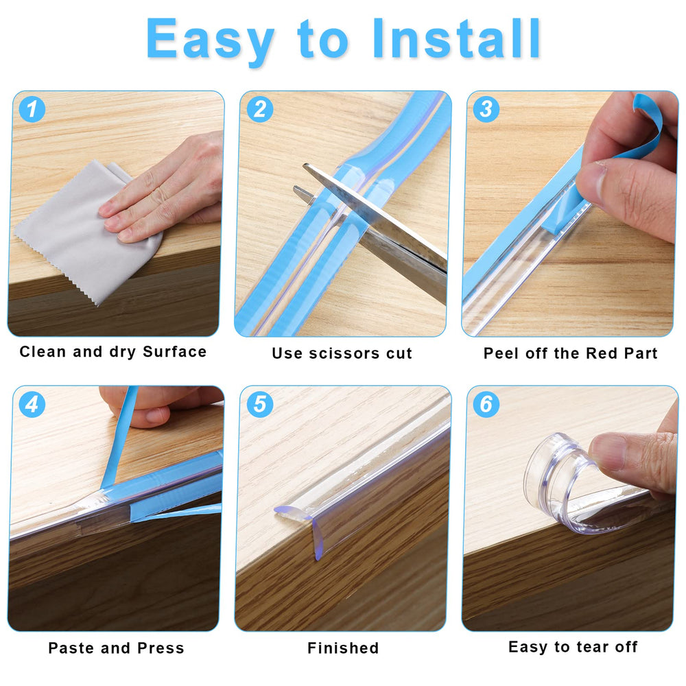 HOMREALM installation-demo shows quick peel-and-stick setup on desk corner.