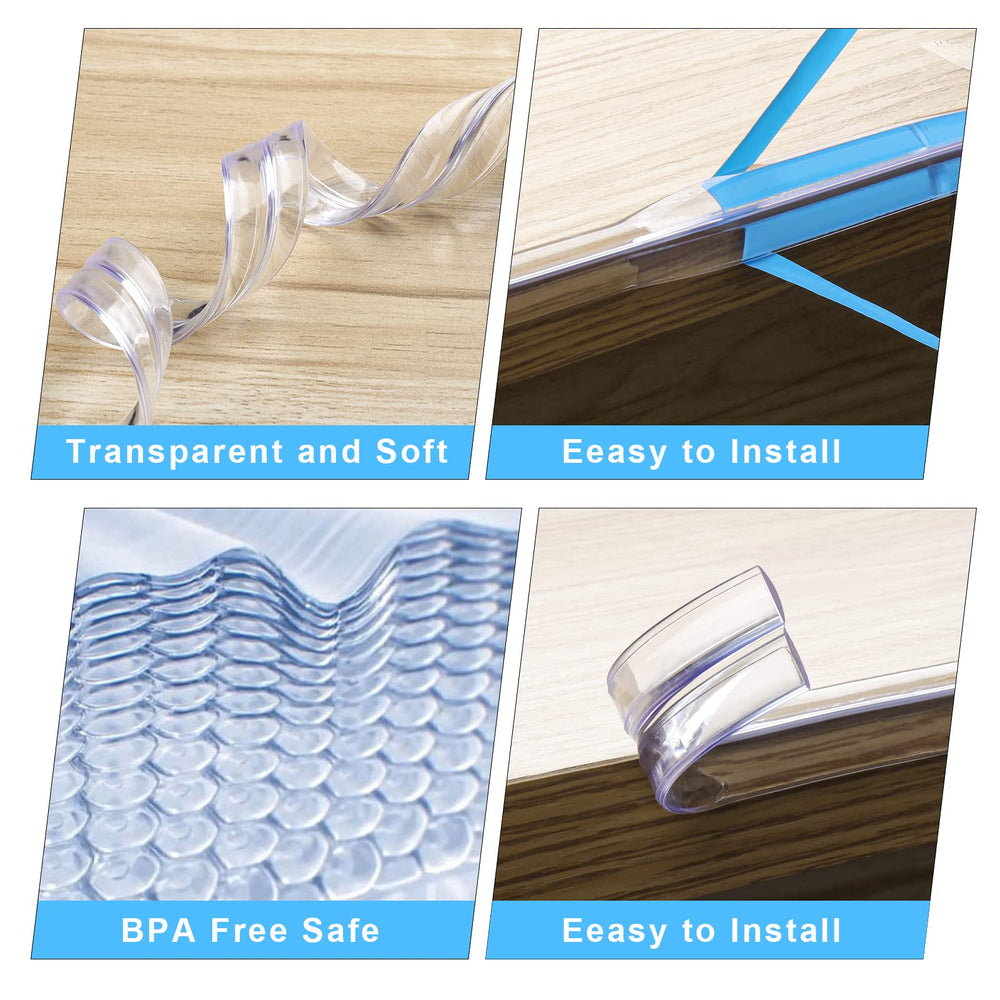HOMREALM corner bumper with strong adhesive adheres securely to furniture.