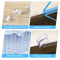 HOMREALM corner bumper with strong adhesive adheres securely to furniture.