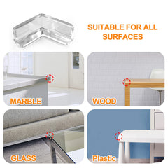 HOMREALM versatile corner protectors fit wood, glass, marble and reduce sharp-edge contact.