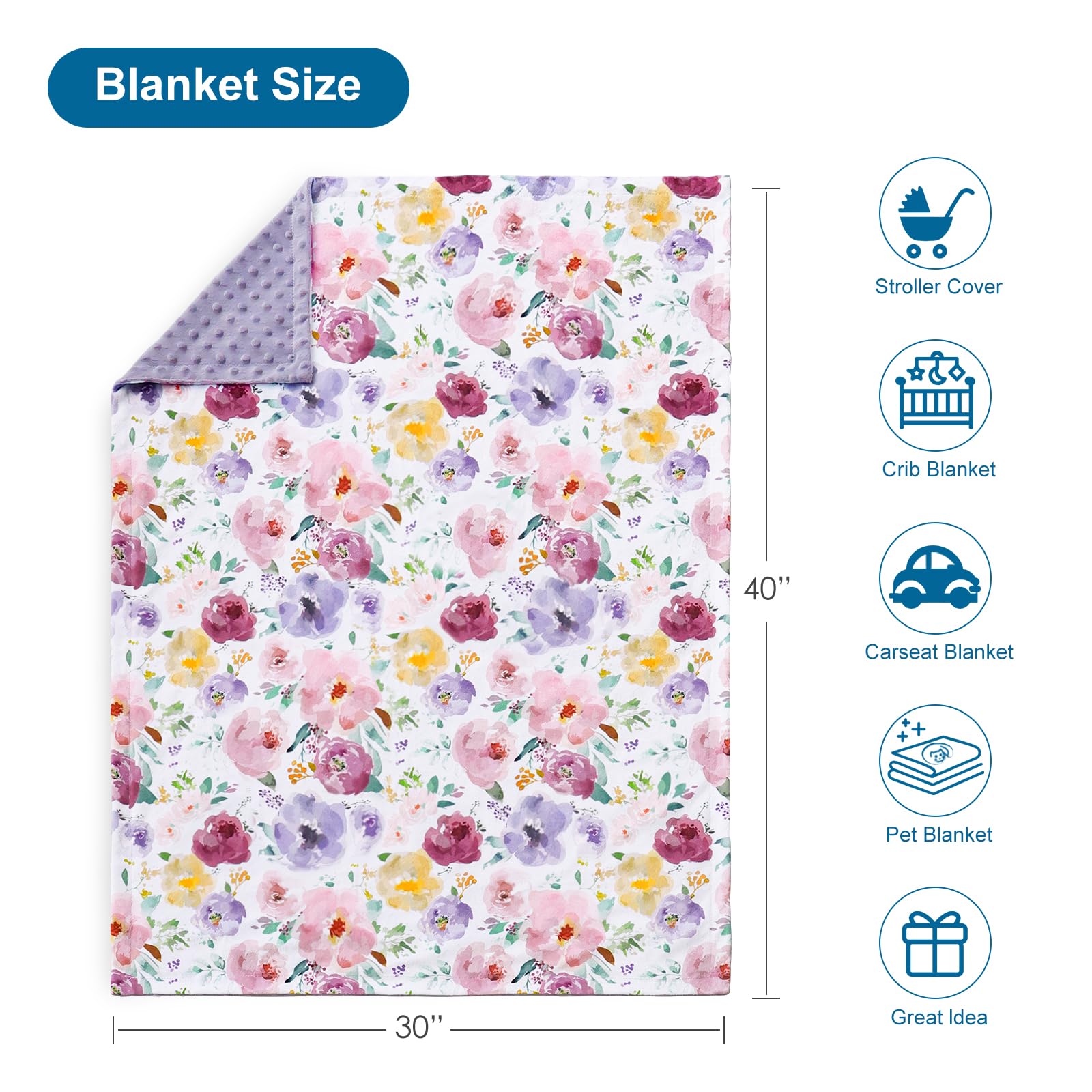 HOMRITAR 30x40 blanket suitable for infants through toddlers and everyday use.