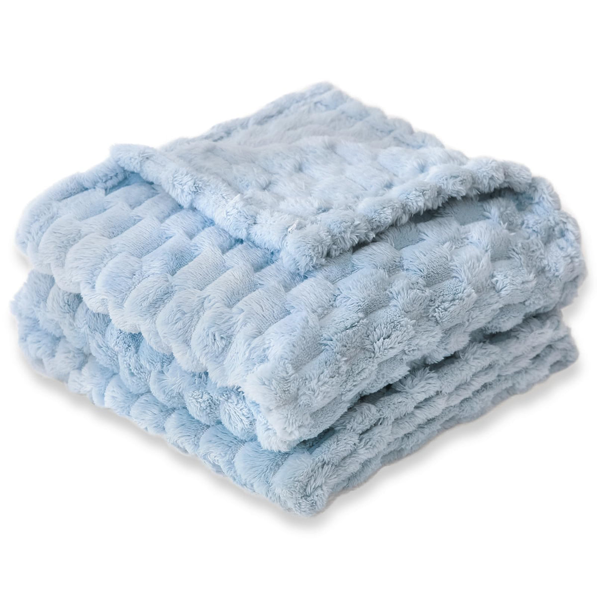 HOMRITAR baby blanket features 3D jacquard pattern for cozy nursery styling.