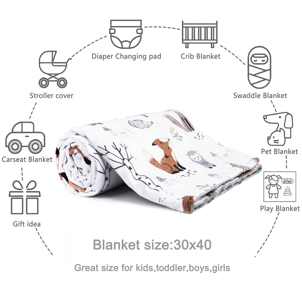 HOMRITAR gift-ready baby blanket with bow ribbons for special moments