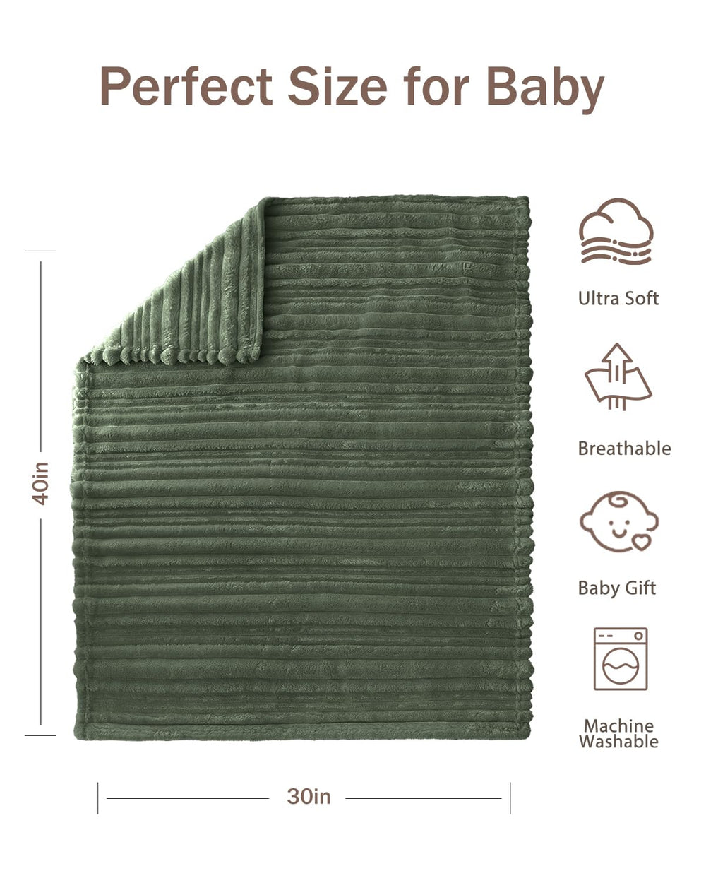 HOMRITAR baby blanket arrives gift-ready for baby showers and special occasions.